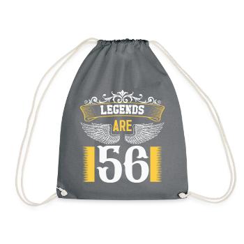 Legenden sind 56 Jahre alt, Geburtstag 56 - Turnbeutel - Grau - Vorne