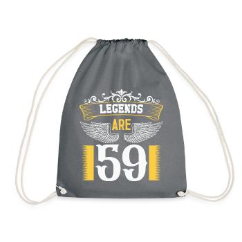 Legends are 59 years old, birthday 59 - Drawstring Bag - grey - Front