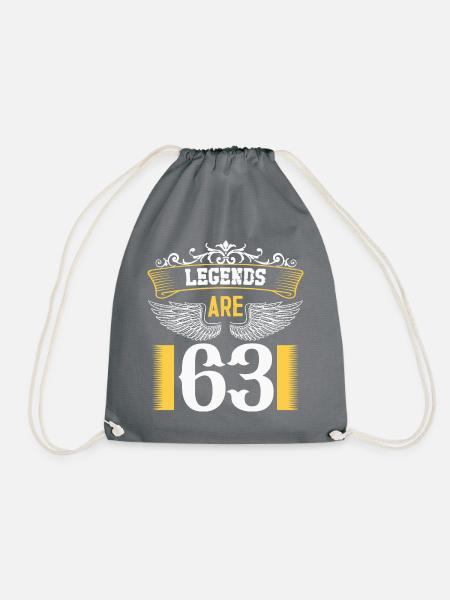 Legenden sind 63 Jahre alt, Geburtstag 63 - Turnbeutel - Grau
