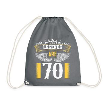 Legends are 70 years old, birthday 70 - Drawstring Bag - grey - Front