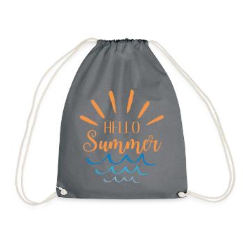 Bonjour les rayons de soleil d’été Mer - Sac de sport léger - gris - Devant