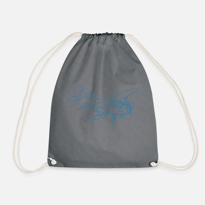Biplan (avion) - Sac de sport léger - gris
