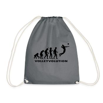 vollevolution - Drawstring Bag - grey - Front