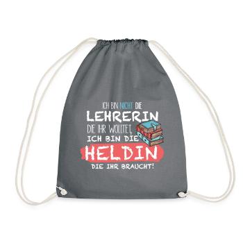Lehrerin Shirt - Turnbeutel - Grau - Vorne
