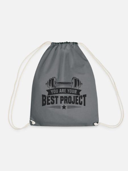 You Are Your Best Project Krafttraining Fitness - Turnbeutel - Grau