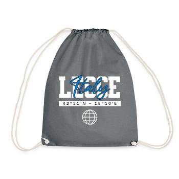 Lecce Italien Koordinaten Reise Souvenir - Turnbeutel - Grau - Vorne
