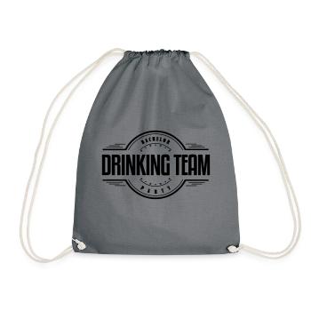 bachelor party drinking team2 - Drawstring Bag - grey - Front