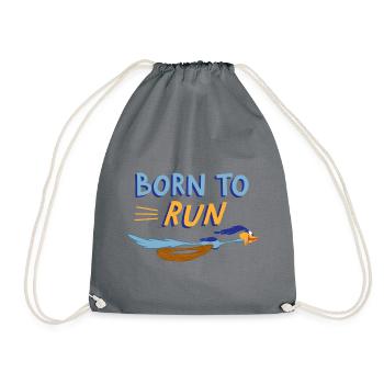 Looney Tunes Road Runner Born To Run - Drawstring Bag - grey - Front