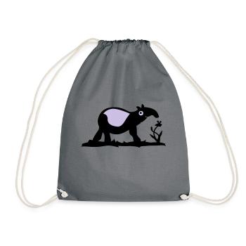 Tapir - Turnbeutel - Grau - Vorne