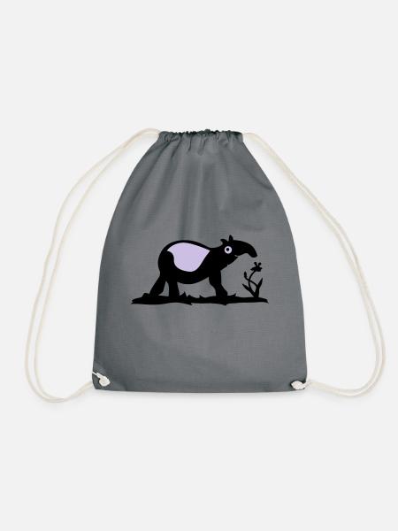 Tapir - Drawstring Bag - grey