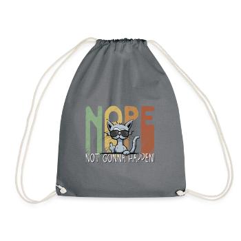 Non, ça n’arrivera pas ! Chat avec majeur - Sac de sport léger - gris - Devant