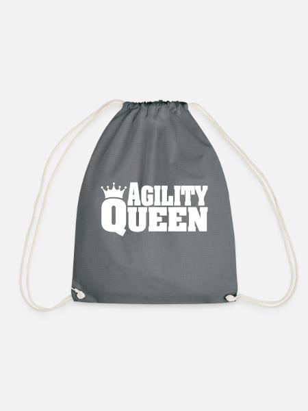 AGILITY QUEEN - Turnbeutel - Grau