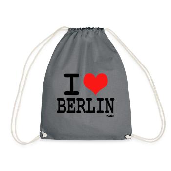 i love berlin by wam - Drawstring Bag - grey - Front