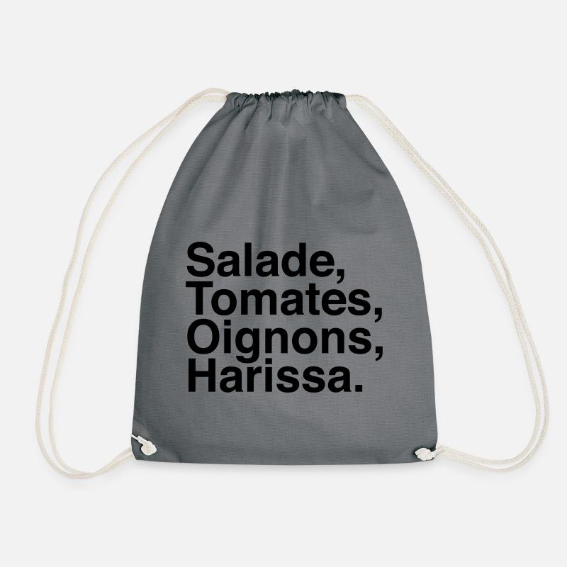 Salade Tomate Oignons Harissa - Sac de sport léger - gris