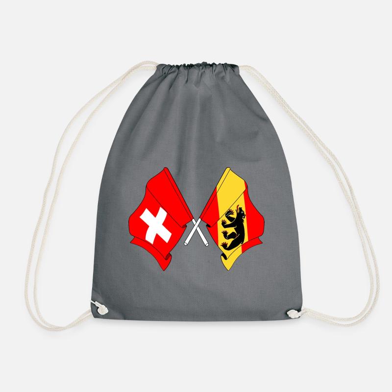 Flagge Schweiz Flagge Bern - Turnbeutel - Grau