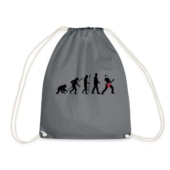 evolution_rocks_032012_a_2c - Drawstring Bag - grey - Front