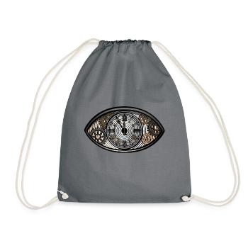 Vintage Auge 2 - Turnbeutel - Grau - Vorne