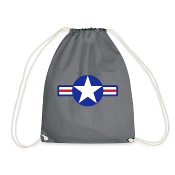 usa army - Drawstring Bag - grey - Front