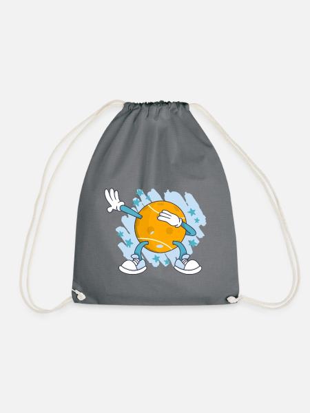 Dabbing Pickleball - Drawstring Bag - grey