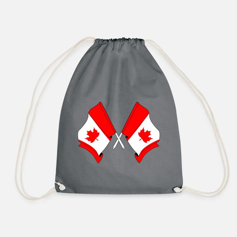 Drapeaux du Canada croisés - Sac de sport léger - gris