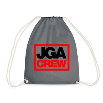 Bachelor Party Crew - Emblem - Drawstring Bag - grey - Front