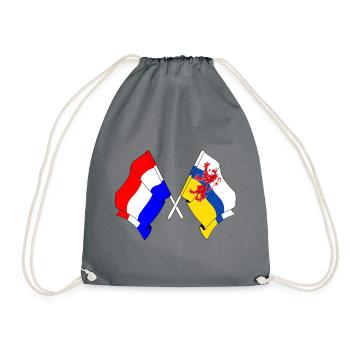 Drapeau des Pays-Bas Limbourg croisé - Sac de sport léger - gris - Devant