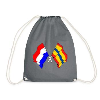 Drapeau des Pays-Bas, Overijssel croisé - Sac de sport léger - gris - Devant