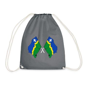 Two flags of the province of Flevoland - Drawstring Bag - grey - Front