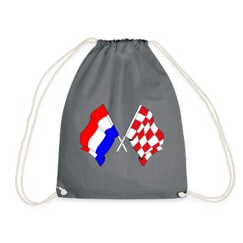 Drapeau Pays-Bas, Brabant septentrional croisé - Sac de sport léger - gris - Devant