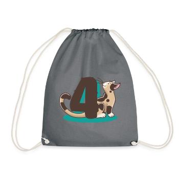 Chat numéro 4 - Sac de sport léger - gris - Devant