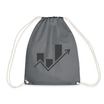 Börse - Aktienverlauf - Turnbeutel - Grau - Vorne