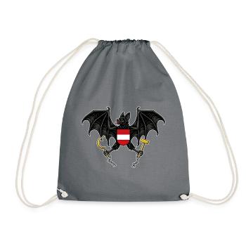 The Federal Bat - Noble Austrian Emblem - Drawstring Bag - grey - Front