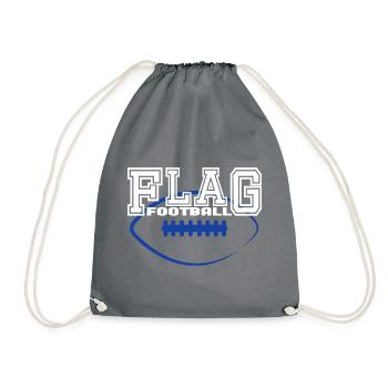 Flag Football Spieler Jungs Männer - Turnbeutel - Grau - Vorne