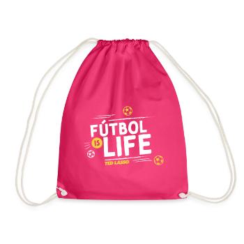 Ted Lasso Fútbol Is Life - Turnbeutel - Fuchsia - Vorne