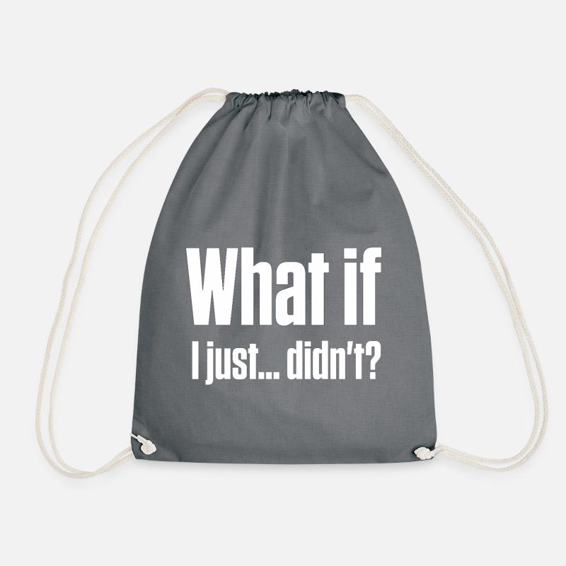 What if I Didn't — ND Masking Burnout - Drawstring Bag - grey