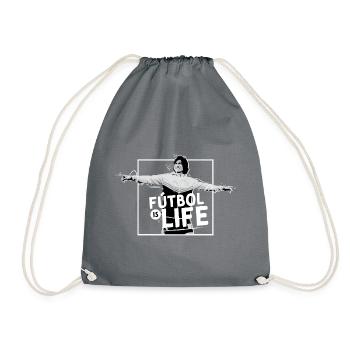 Ted Lasso Fútbol Is Life Mit Dani Rojas - Turnbeutel - Grau - Vorne