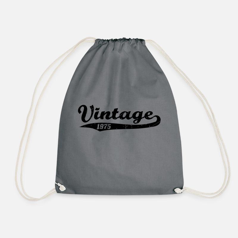 Vintage 1975 - Drawstring Bag - grey