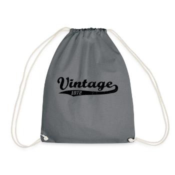 Vintage 1972 - Drawstring Bag - grey - Front