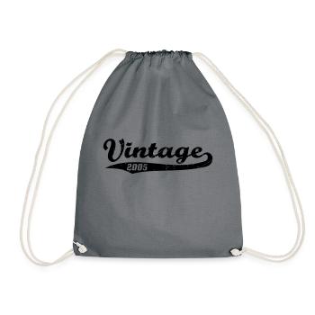 Vintage 2005 - Drawstring Bag - grey - Front