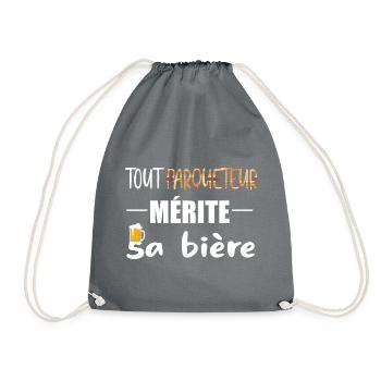 Tout parqueteur mérite sa bière t-shirt homme - Sac de sport léger - gris - Devant