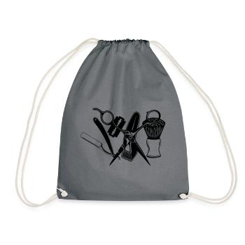 Shaving tools - Drawstring Bag - grey - Front