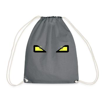 Cats eyes baloonce - Drawstring Bag - grey - Front