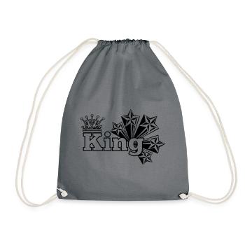 Étoiles et couronne royales - Sac de sport léger - gris - Devant
