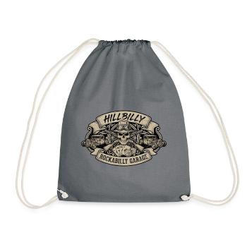 Hillbilly Rockabilly Garage Skull - Turnbeutel - Grau - Vorne