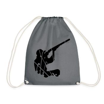 Hunter - Drawstring Bag - grey - Front