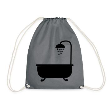 Bad mit Dusche Sanitäranlagen - Turnbeutel - Grau - Vorne