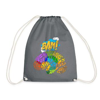 Cerveau Esthétique Pop Art Comic Retro Brain Map Neur - Sac de sport léger - gris - Devant