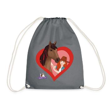 schleich® HORSE CLUB Hannah And Her Horse Cayenne - Drawstring Bag - grey - Front