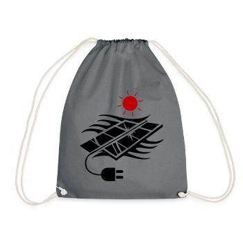 Photovoltaics Solar Energy - Drawstring Bag - grey - Front