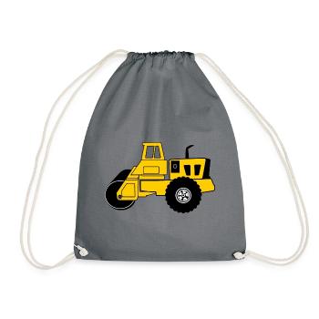 Yellow Roller machine - Drawstring Bag - grey - Front